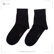 جوراب نیم ساق زنانه ساده مشکی کد ۱۰۴۲(۲)